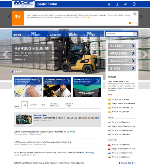 mcfa dealer portal's home page